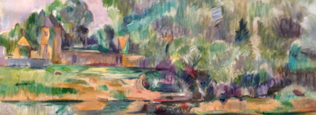 Riverbank after Paul Cezanne